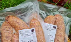 Ferme du Groin à L’Airbe - 4 saucisses fumées bio de porc plein air