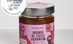 Les Délices de l’Ogresse - Marmelade Bio Orange de Sicile et Géranium 220g DDM 6mois