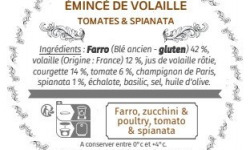 Les Bocaux du Bistrot - Farro aux courgettes & émincé de volaille, tomates & spianata