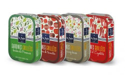 La Perle des Dieux - Assortiment de sardines grillées - panaché de 4 boîtes