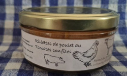 Ferme du Groin à L’Airbe - Rillettes de poulet aux tomates confites 180g