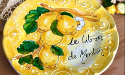 PASTA PIEMONTE - Assiette Fait Main "Citron de Menton" - diamètre 20 cm