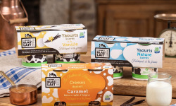 La Ferme de Blas'Lait - Lot Crèmes desserts Caramel beurre salé x4 + nature sucrés x4 + vanille x4