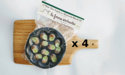 La Ferme Enchantée - Lot de 4 Assiettes De 12 Escargots PETIT GRIS Au Beurre À La Fleur De Sel