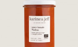 Karine & Jeff - Sauce tomate Madras - tomates, poivrons rouges et mangues séchées 200g