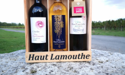 Château Haut-Lamouthe - Coffret Bois de 3 Bouteilles: AOC Monbazillac, et AOC Bergerac Rouge et Blanc