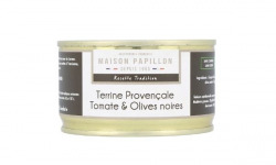 Maison PAPILLON - Artisan depuis 1955 - Terrine Provençale Tomate et Olives Noires 130g