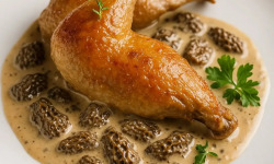 Des Poules et des Vignes à Bourgueil - Cuisses de pintade aux morilles