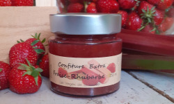 Les Vergers de la Vautée - Confiture Extra Fraise-Rhubarbe
