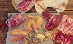 Ferme de Pleinefage - Colis Assortiment de Viande et Charcuterie Fermières - poulet, porc, canard