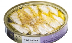 L'atelier Sea Frais - Sprats MSC dans l'huile de colza et ail d’origine biologique 120gx10