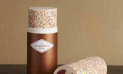 La Glacerie par David Wesmaël - Meilleur Ouvrier de France - Bûche glacée « Bouleau Miellé » Fruits rouges et exotiques au miel de fleurs pour 6 personnes