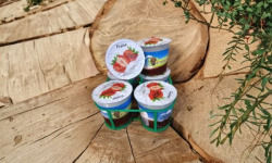 La Ferme de Labergement - Lot de 6 fromages blanc sur lit de fraise