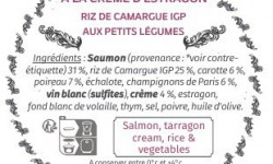 Les Bocaux du Bistrot - Saumon à la crème d'estragon, riz de Camargue et petits légumes