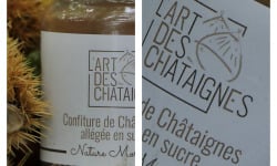 L'Art des Châtaignes - Confiture De Châtaignes Allégée Sucre - Nature Morceaux - 230g