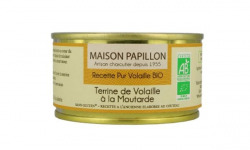 Maison PAPILLON - Artisan depuis 1955 - Terrine BIO Volaille à la Moutarde 130g