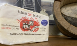 Laiterie de Pamplie - Beurre Cru Grain De Sel Fontaine Des Veuves - Moulé De 250 G