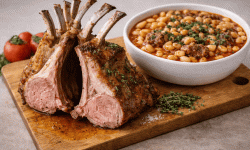 La ferme d'Enjacquet - Spécial Pâques : 2 carrés Agneau Fermiers Et Haricots Blancs Cuisinés pour 2 personnes