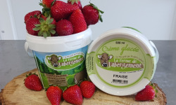 La Ferme de Labergement - Crème glacée 500 ml Fraise - lot de 10 pots