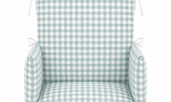Timouny - Coussin de chaise haute Vichy Bleu