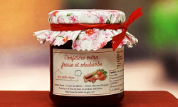 Les Perles Rouges - Confiture Extra de Fraise et Rhubarbe