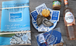 Les Huîtres du Grand Sud - Bourriche 50 huitres n4 Arcachon - Cap Ferret (vin rosé + pâté + accessoires)
