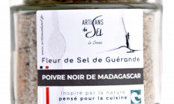 Artisans du Sel - Fleur de Sel de Guérande au Poivre Noir de Madagascar Bio – Verrine 85g | Artisans du Sel