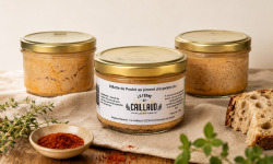 La ferme du Caillaud - Colis de 6 rillettes de poulet BIO au piment d’Espelette – 6 × 190 g