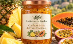 L'OLIVERAIE DU COUDON - CONFITURE EXTRA DE FRUITS TROPICAUX 370 gr