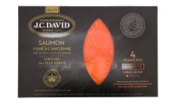Etablissements JC David - Saumon Iles Féroé fumage DÉLICAT - 4 tranches