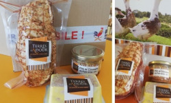 Terres d'Adour - Colis Spécial Repas de Fêtes avec Foie Gras Mi-Cuit - 4/5 Personnes