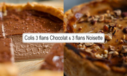 Maison Savary - Colis de 3 flans noisette ( 900 g ) & 3 flans Cacao  ( 900 g )