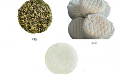 La Ferme du Val Vermand - Fromage de chèvre x50 : frais 25, affinés10, Ail et fines herbes 15