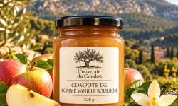 L'OLIVERAIE DU COUDON - COMPOTE DE POMME VANILLE BOURBON 320gr