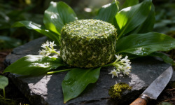 Beurre Plaquette - Sélection Chèvre frais du Pont de Pierre à l'Ail des Ours (Salé)