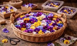 Nature et Saveurs - Ferme Aquaponique et Permacole Astérienne - Fleurs de pensées comestibles en mélange – palette florale vive