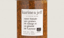 Karine & Jeff - Sauce tomate aux graines de courge et au piment de Cayenne 200g