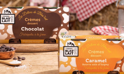 La Ferme de Blas'Lait - Lot Crèmes desserts Caramel beurre salé x4 et chocolat x4