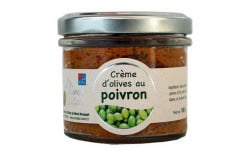 Les amandes et olives du Mont Bouquet - Crème d'olives aux poivrons 100 g