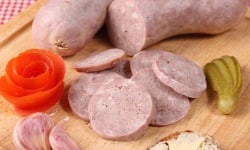 La Ferme du Louvier - Saucisson à l'ail nature 400g de porc élevé en plein air