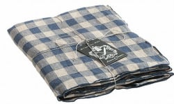 Maison de Vacances - Nappe Bourdon - Toile Vintage Vichy Bleu de Delft - 170x170