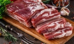 Ferme des Fabres, Vos Manges Gardiens - Poitrine à griller Porc noir 500g tranchée