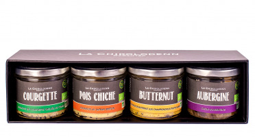 La Chikolodenn - Coffret cadeau 4 Houmous et caviar de légumes Bio La Chikolodenn