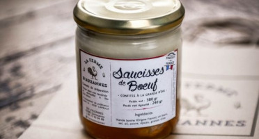 La Ferme d'Auzannes - Saucisses Confites de Boeuf Charolais à la Graisse d'Oie