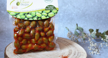Les amandes et olives du Mont Bouquet - Olives au piment d'Espelette 200g