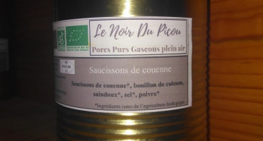 Le Noir du Picou Elodie Ribas - Saucissons De Couenne