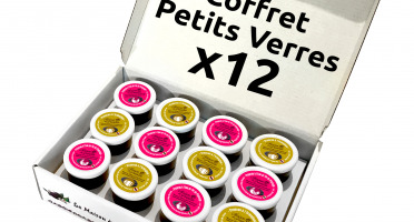 Maison du Pruneau - Cueillette du Gascon - Coffret 12 Petits Verres Mix Pruneaux Armagnac (x6) et Eau de Vie (x6)