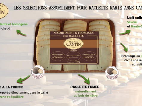 La Fromagerie Marie-Anne Cantin - Raclette 2 saveurs : Fumée et Truffé