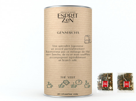 Esprit Zen - Thé Vert "Genmaïcha" - Boite de 20 Infusettes