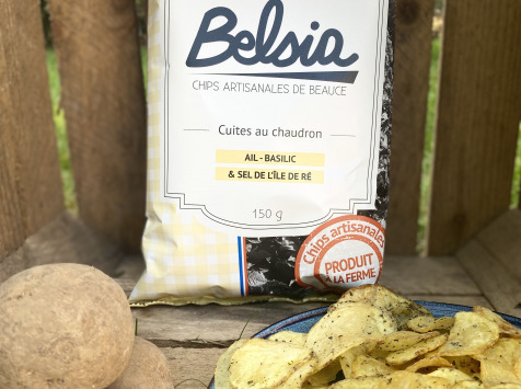 Chips BELSIA - Chips artisanale à l'ail et au basilic